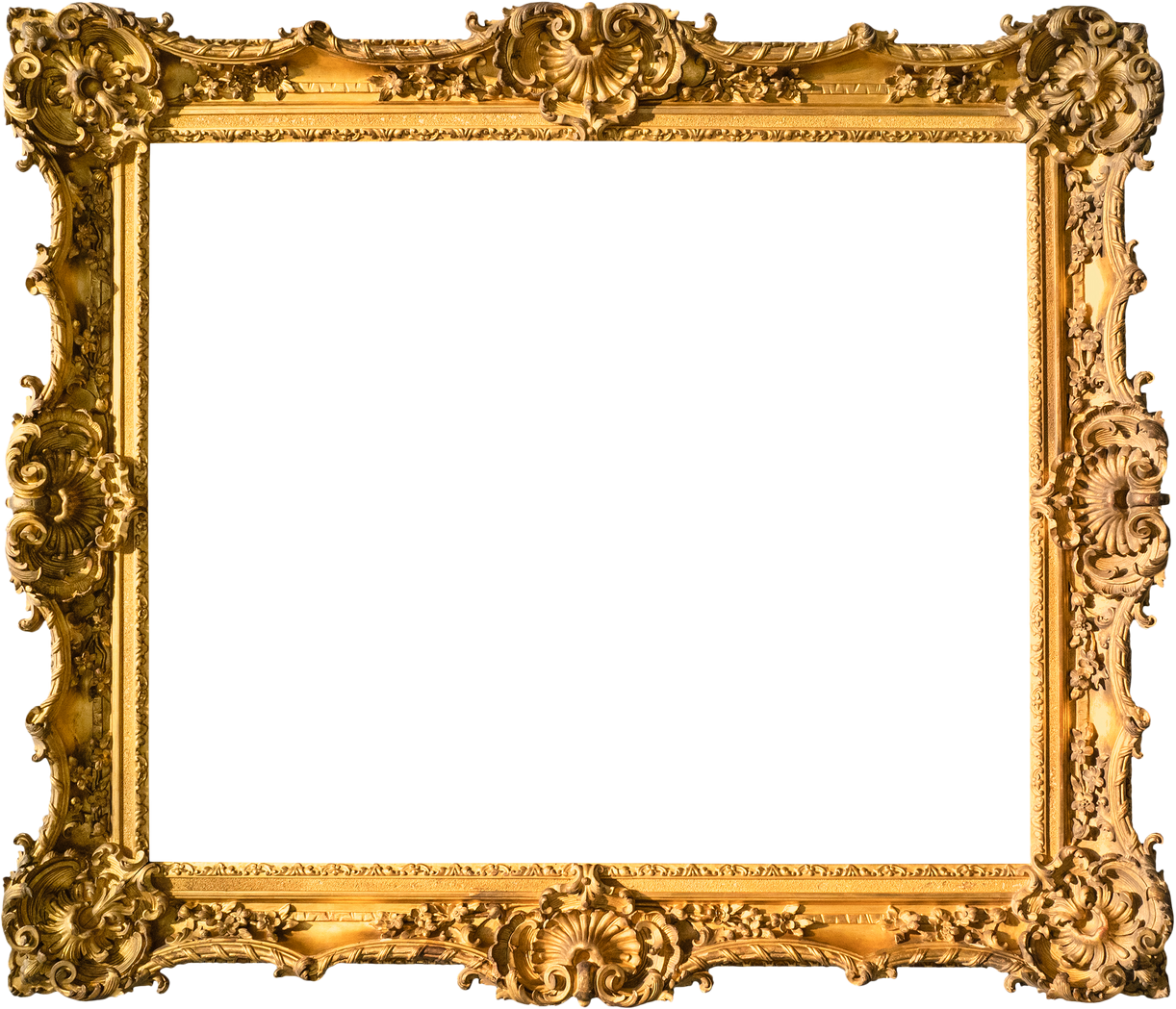 Ancient Wide Ornamental Baroque Painting Frame